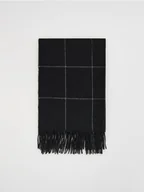 Czapki męskie - Reserved - Szalik z dodatkiem wiskozy - czarny - miniaturka - grafika 1