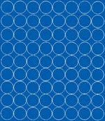 Pasmanteria - Koła grochy samoprzylepne, niebieskie matowe, 5 cm, 72 sztuk - miniaturka - grafika 1