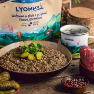 Zdrowa żywność - Liofilizat Lyommy Wołowina w piwie z grzybami i kaszą jęczmienną 500g - miniaturka - grafika 1