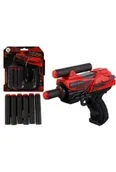Zabawy w naśladowanie dorosłych - Pistolet na miękkie strzałki red mini - miniaturka - grafika 1