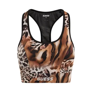 Damski Stanik sportowy GUESS ADRIANNA ANIMALIER ACTIVE BRA V3RP18KBIL2-P15E – Wielokolorowy - Biustonosze - miniaturka - grafika 1
