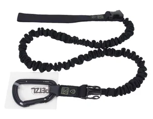 Smycz K9 Thorn Petzl z amortyzatorem czarna - 125 cm (0014/16 BLK-M) - Smycze dla psów - miniaturka - grafika 1