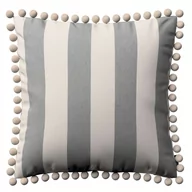 Pościel - Poszewka Wera na poduszkę, biało-szare pionowe pasy (5,5cm), 45 × 45 cm, Quadro - miniaturka - grafika 1