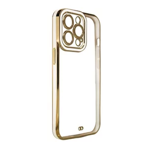 Fashion Case etui do Samsung Galaxy A13 5G żelowy pokrowiec ze złotą ramką biały - Etui i futerały do telefonów - miniaturka - grafika 1