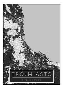 Galeria Plakatu, Plakat, Trójmiasto Czarna Mapa, 40x50 cm - Plakaty Galeria Plakatu, Plakat, Trójmiasto Czarna Mapa, 40x50 cm - Plakaty - miniaturka - grafika 1