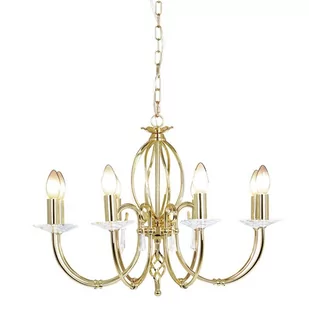 Elstead Lighting Aegean 8Lt Chandelier Polished Brass AG8 POL BRASS Elstead lampa wisząca stylowa świecznikowa AG8 POL BRASS ) - Lampy sufitowe - miniaturka - grafika 1