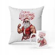 Gadżety dla niej i dla niego - ZESTAW PODUSZKA + KUBEK Gwiazdor zabawny wzór prezent święta + IMIĘ - miniaturka - grafika 1