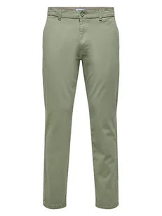 ONLY & SONS Spodnie chino w kolorze khaki - Spodnie męskie - miniaturka - grafika 1