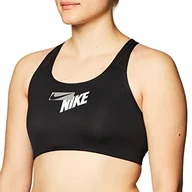 Biustonosze - Nike Damski biustonosz z logo W Nk Swoosh Black/Black/(Particle Grey) XS - miniaturka - grafika 1