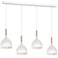 Lampy sufitowe - Luminex Noak 3710 lampa wisząca zwis 4x60W E27 biały/naturalny - miniaturka - grafika 1