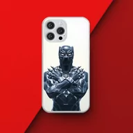 Etui i futerały do telefonów - Etui Czarna Pantera 012 Marvel Nadruk częściowy Przeźroczysty Producent: Xiaomi, Model: REDMI 10C - miniaturka - grafika 1