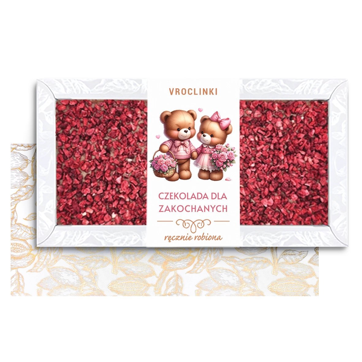 Czekolada Mleczna z Malinami - Walentynki (80g)