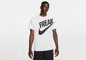 Koszulki męskie - Nike Giannis 'Freak' Dri-Fit Tee White - miniaturka - grafika 1