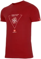 Koszulki męskie - KOSZULKA męska z nadrukiem T-SHIRT CAMPUS HAFNIR bawełniana bordowa S - miniaturka - grafika 1