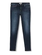 Spodnie damskie - Tommy Hilfiger Spodnie damskie, Dżinsowa średnia, 32W / 32L - miniaturka - grafika 1
