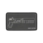 Odzież taktyczna i umundurowanie - Naszywka Direct Action Patch NO LOUD! - Czarna - miniaturka - grafika 1