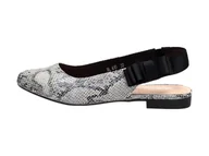 Baleriny - Szare baleriny damskie Sergio Leone Bl615 Wąż - miniaturka - grafika 1