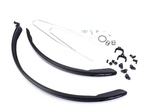 Błotnik 28" URBAN PCV SHORT czarny, 45 mm,   ze wspornikami - Błotniki rowerowe - miniaturka - grafika 1