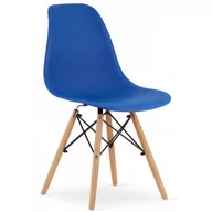 Krzesła - Niebieskie krzesło do nowoczesnej kuchni - Naxin 4X - miniaturka - grafika 1