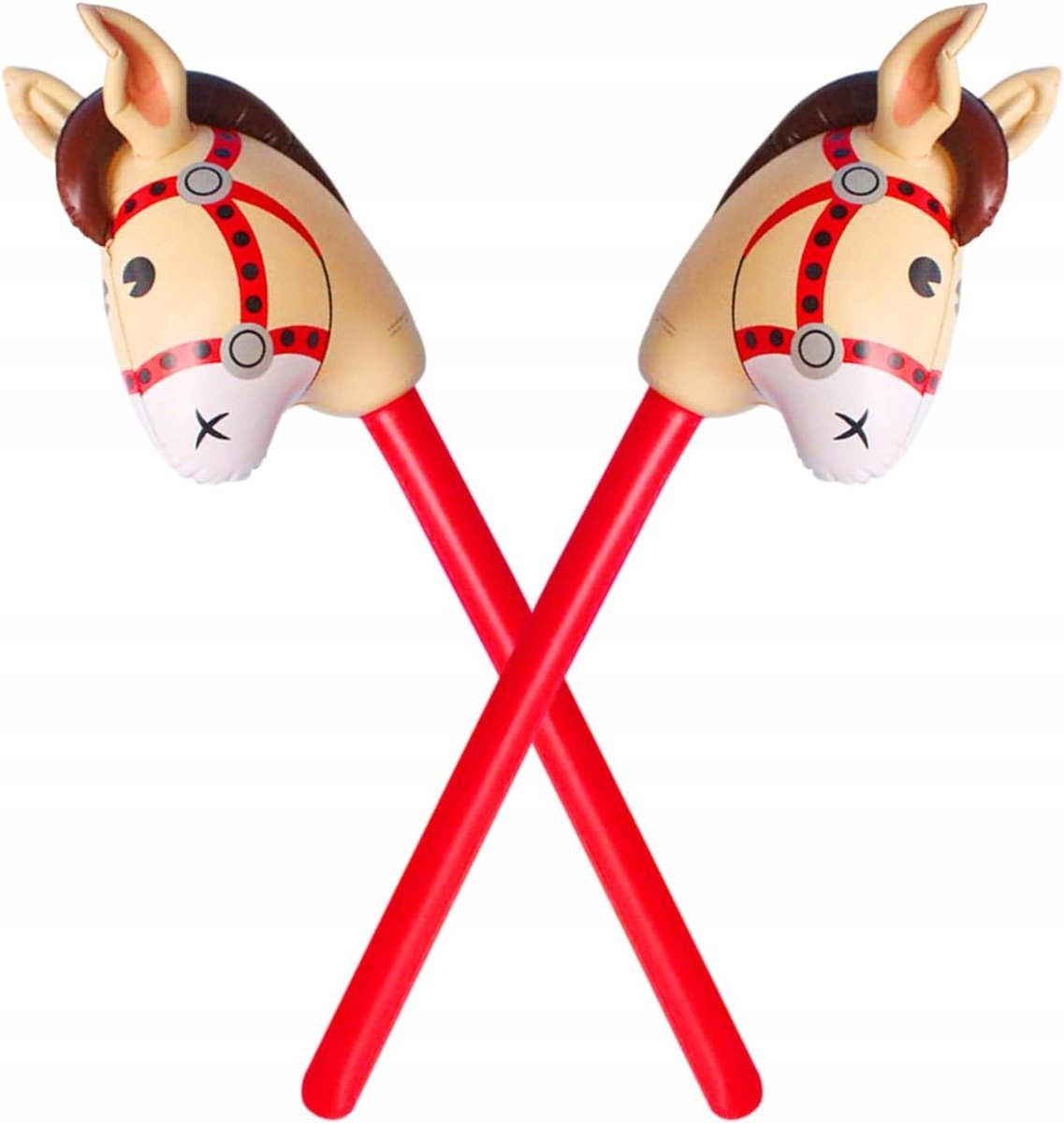 Hobby Horse 90 cm Koń na kiju Dmuchany Konik na Patyku 2 Sztuki