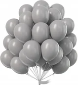 Baby shower i roczek - Balony Szare Srebrne Na Roczek Urodziny 30 Urodzinowe 12 Cali Duże 50 Szt - miniaturka - grafika 1