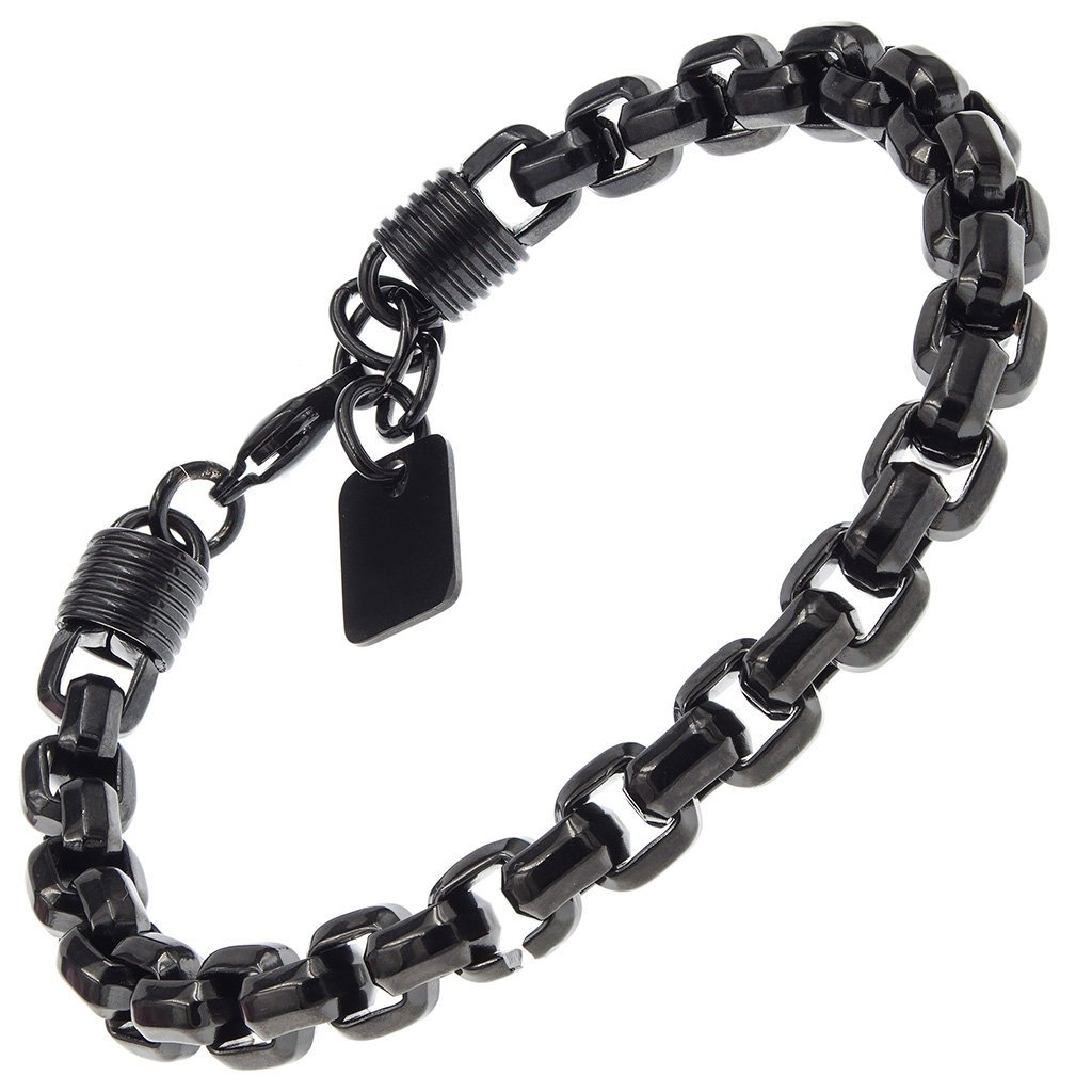 Bransoletka męska stalowa anodowana