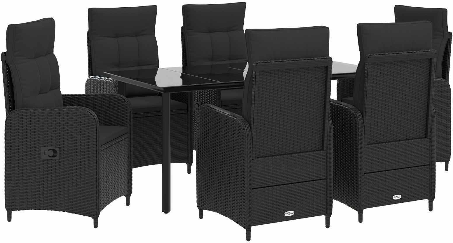 vidaXL Zestaw stolików kawowych z poduszką z poduszką 7 pcs 3422485