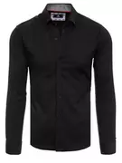 Koszule męskie - Koszula męska elegancka czarna Dstreet DX2328 - miniaturka - grafika 1