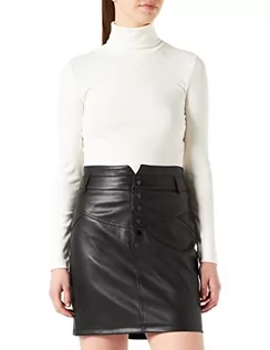 Spódnice - ONLY Women's ONLSIGNE Faux Leather Skirt OTW spódnica ze sztucznej skóry, czarna, S - grafika 1