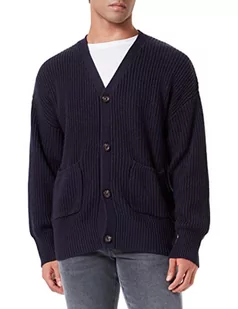 True Religion Męski kardigan z dzianiny, Dk Blue, XL - Swetry męskie - miniaturka - grafika 1