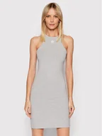 Sukienki - adidas Sukienka codzienna adicolor Essentials HF7486 Szary Slim Fit - miniaturka - grafika 1