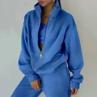 Komplety damskie - Zestaw damskiej odzieży dresowej - Niebieski S - miniaturka - grafika 1