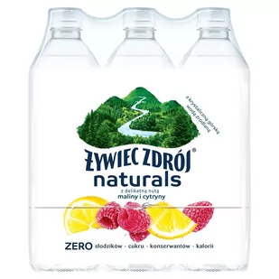 Żywiec Zdrój Naturals Napój niegazowany z delikatną nutą maliny i cytryny 6 x 500 ml - Woda - miniaturka - grafika 1