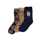 Skarpetki dla dzieci - Zestaw 3 par wysokich skarpet dziecięcych Polo Ralph Lauren 447P03258001 Kolorowy - miniaturka - grafika 1