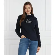 Bluzy damskie - Tommy Hilfiger Bluza HILFIGER SCRIPT DW5 | Regular Fit - miniaturka - grafika 1