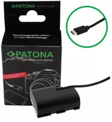 Patona PATONA Adapter Dummy USB-C Canon LP-E6P LPE6P do EOS R5 R5 Mark II R6 /R6 Mark II