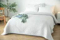 Narzuty - Szara Narzuta Na Łóżko Z Pikowaniem 220x240 TERRA - miniaturka - grafika 1
