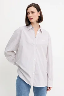 Guess koszula bawełniana LAURIANE damska kolor różowy regular z kołnierzykiem klasycznym W5YH47 WHD10 - Koszule damskie - miniaturka - grafika 1