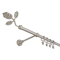 Karnisze - Karnisz pojedynczy 16 mm srebro mat I 200 cm Listek żabka - miniaturka - grafika 1