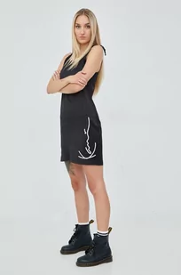Karl Lagerfeld Kani Kani sukienka kolor czarny mini dopasowana - Sukienki - miniaturka - grafika 1