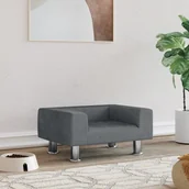 Legowiska dla psów - Legowisko dla psa, ciemnoszare, 50x40x26,5 cm, aksamitne Lumarko! - miniaturka - grafika 1