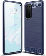 Etui i futerały do telefonów - Etui Huawei Etui na telefon komórkowy Etui TPU Etui ochronne Etui na telefon komórkowy Bumper Carbon Optic Shell, Kolor: Niebieski, Wybierz model: Huawei P40 Lite E ART-L29 HUAWEI Y7P Huawei Ararat - miniaturka - grafika 1