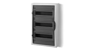 Rozdzielnica modułowa 3x12 n/t ECONOMIC BOX RN 3/36 drzwi transparentne (N+PE) IP40 2506-01 - Rozdzielnie elektryczne - miniaturka - grafika 1