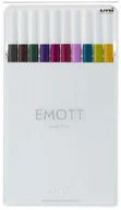 Kolorowanki, wyklejanki - Uni-Ball EMOTT , 10 szt., Niebieski, Brązowy, Zielony, Szary, Fioletowy, Czerwony, Fioletowy, Żółty, Różne kolory, Atrament na bazie wody - miniaturka - grafika 1