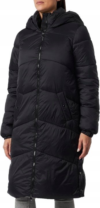 VERO MODA CZARNY PŁASZCZ PUCHOWY Z KAPTUREM PIKOWANY XS 17BA
