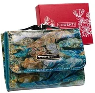 Portfele - Portfel Damski Skórzany LORENTI Skóra Licowa Lakierowany Mały Z Klamrą RFID 55287-HYM ZIELONY 9,5 x 7,5 x 3 [cm] - miniaturka - grafika 1