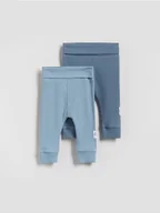 Body - Reserved - Bawełniane legginsy 2 pack - granatowy - miniaturka - grafika 1