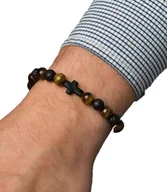 Bransolety męskie - Bransoletka męska z naturalnych kamieni - miniaturka - grafika 1