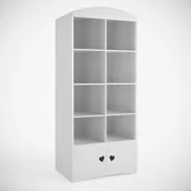 Szafy i szafki dla dzieci - Kocot Kids Regał JULIA biały - miniaturka - grafika 1