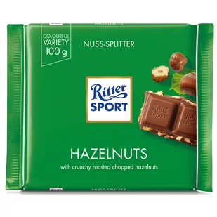 Ritter Sport CZEKOLADA MLECZNA Z CIĘTYMI ORZECHAMI LASKOWYMI 100G zakupy dla domu i biura OF2226 - Czekolada - miniaturka - grafika 1